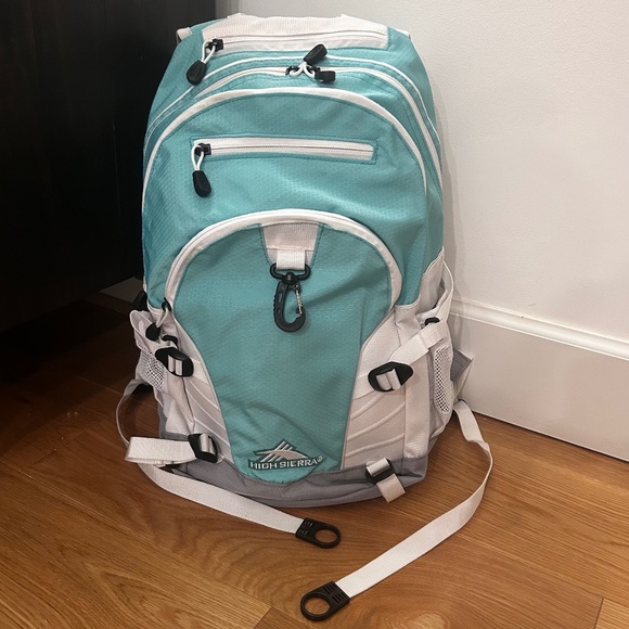 High Sierra Loop Backpack - 33L - Aquamarine/White/Ash - Laptop Sleeve - Storage - Picture 1 of 11
